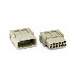 Insert HM modulaire, Raccordement à Sertir, mâle, 12 pin, 10A, Polycarbonate 